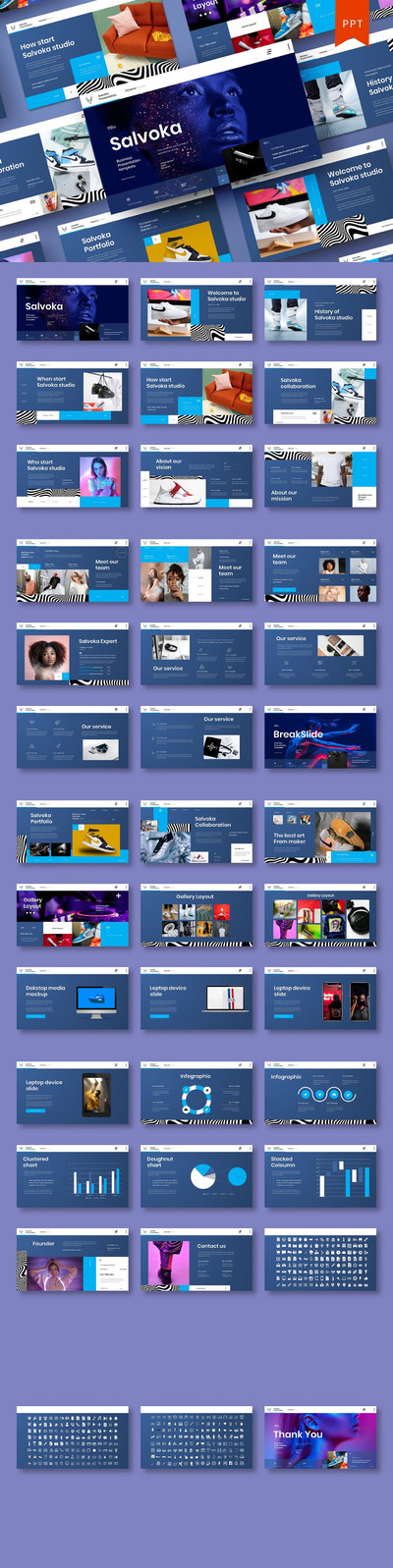 高端时尚个性多用途的高品质商业商务powerpoint幻灯片演示模板（pptx）