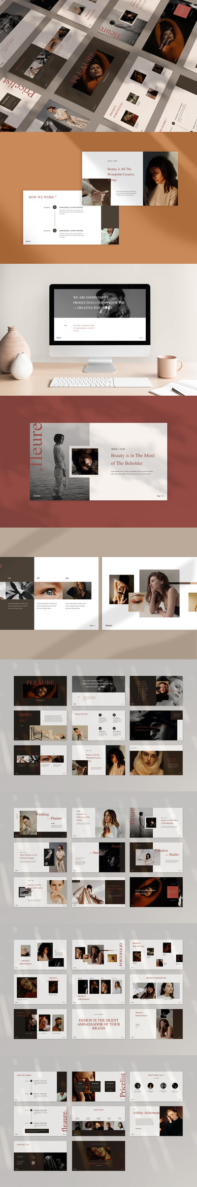 优雅时尚高端多用途的高品质powerpoint幻灯片演示模板（pptx）