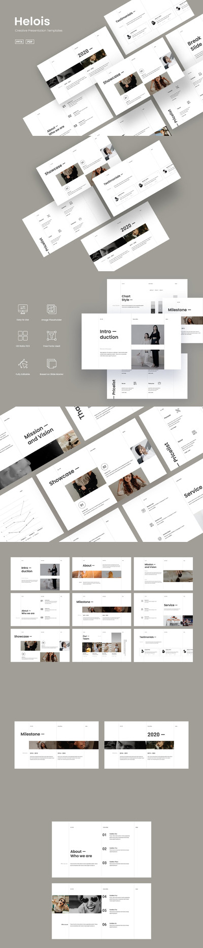 简约时尚高端多用途的高品质powerpoint幻灯片演示模板（pptx）