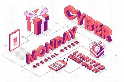 电商促销2.5D创意插画（AI,EPS,JPG,PNG）