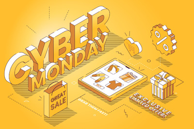 2.5D的打折大促3D插画下载（AI,EPS,JPG,PNG）