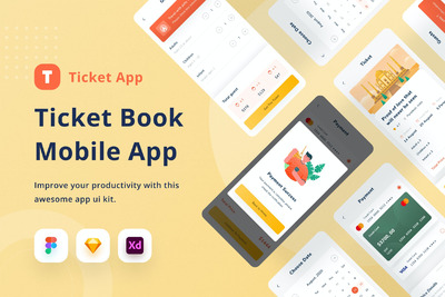门票APP UI模板(FIG,SKETCH,XD)