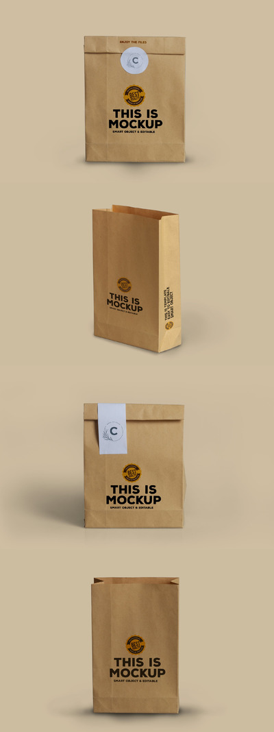 纸袋产品包装模型[PSD]