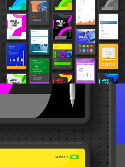 极简iPad平板设置页面样机[PSD]