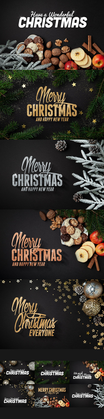 圣诞节背景与可编辑的文本[PSD]