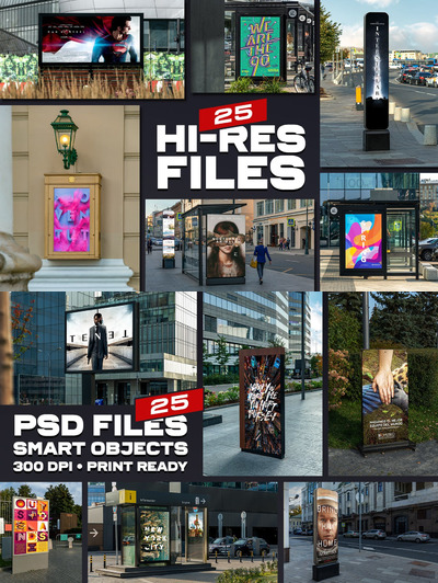 街头广告牌设计模型[PSD]