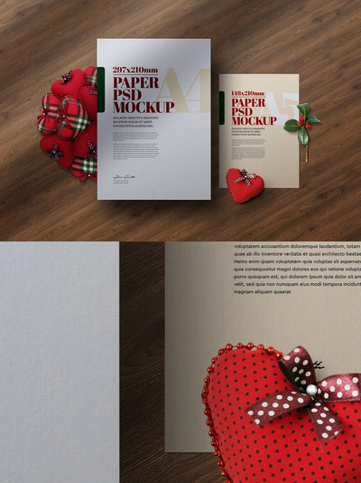 圣诞节A4 A5传单展示模型[PSD]