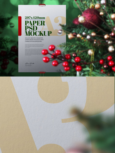 圣诞节A3传单海报模型[PSD]