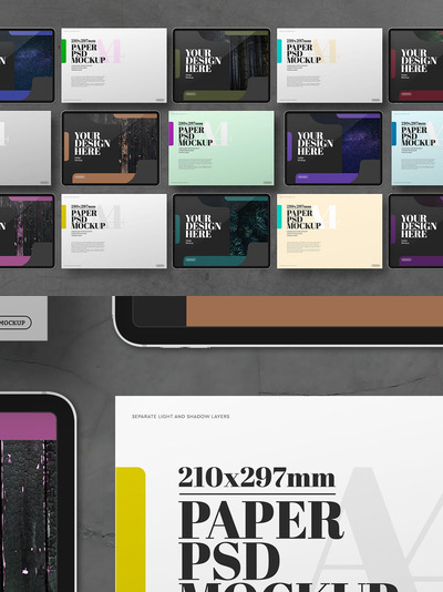 A4传单平板展示模型[PSD]