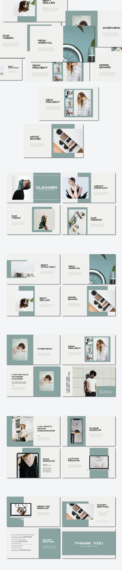 简洁的幻灯片模板[PSD]