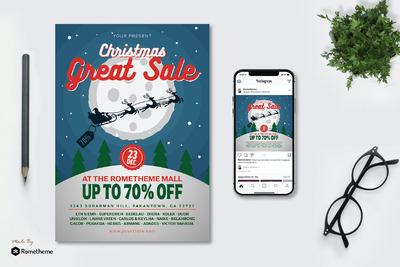 圣诞大甩卖传单模板[PSD]