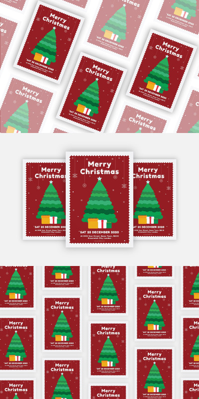 圣诞树海报设计模板[PSD]