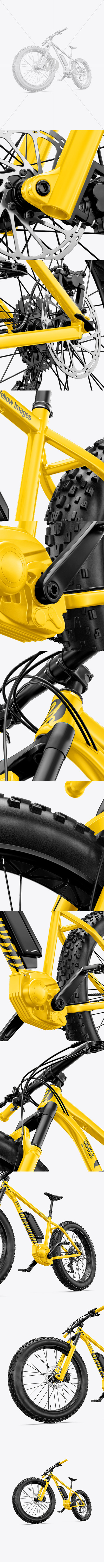 大轮自行车样机模板-左半侧视图