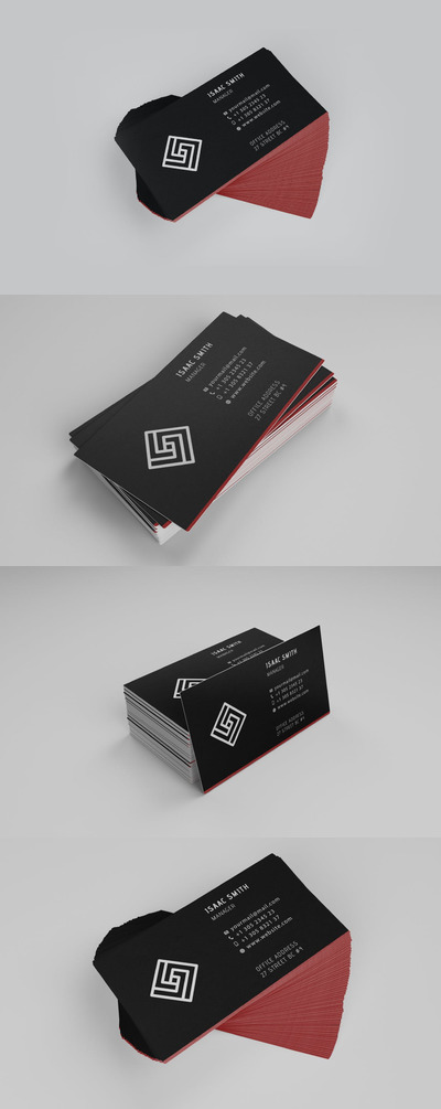 高品质的房地产名片设计VI样机展示模型mockups