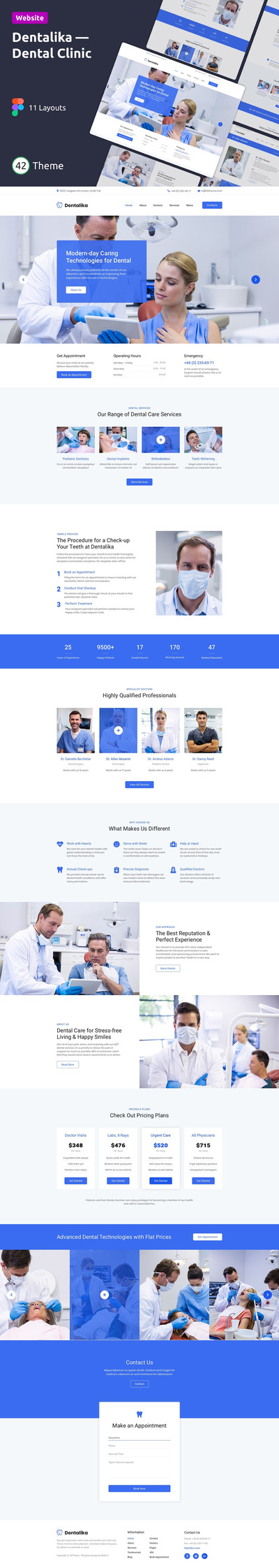 时尚高端医疗健康牙科诊所WEB UI KITS-figma