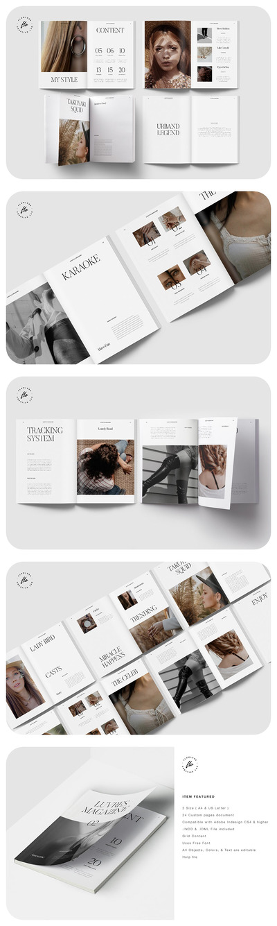 Luvres生活方式杂志画册模板[INDD]