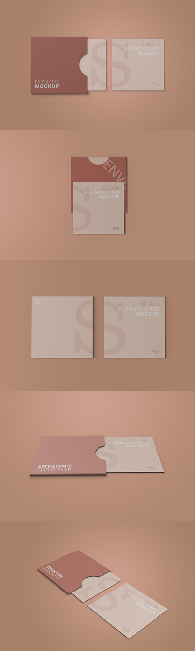 方形信封设计样机（PDF,PSD,JPG）