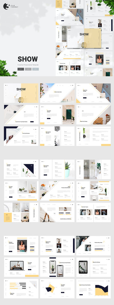 简约时尚高端多用途的powerpoint幻灯片演示模板（pptx）