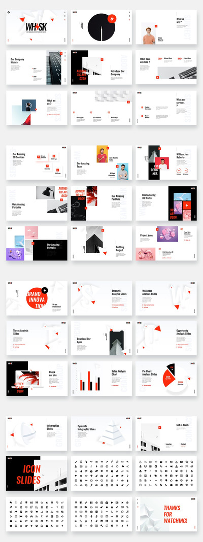 白色极简主义Powerpoint模板（PPTX）