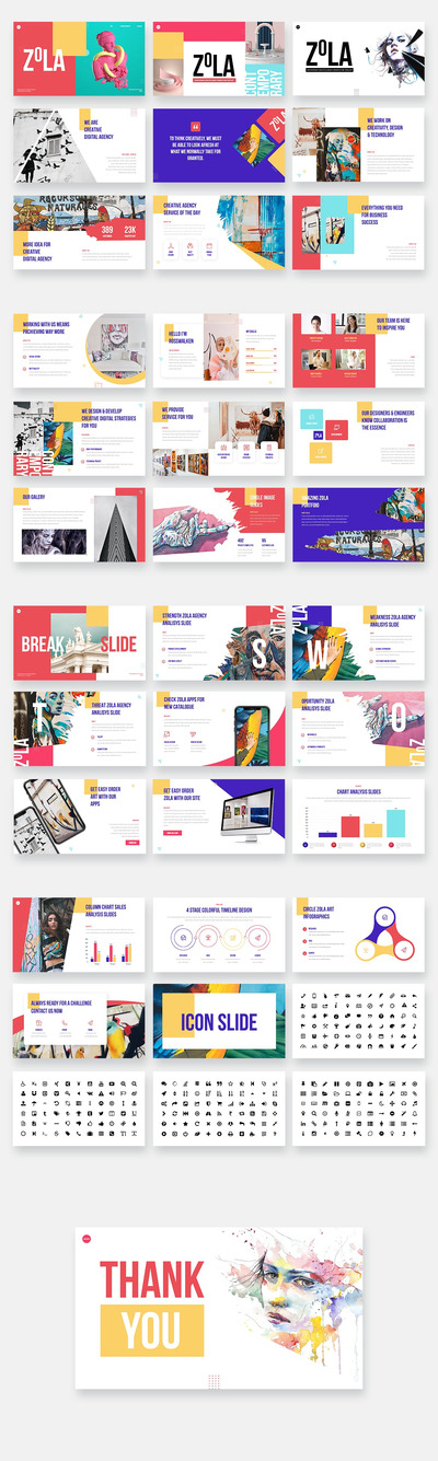 佐拉-当代创意Powerpoint模板（PPTX）