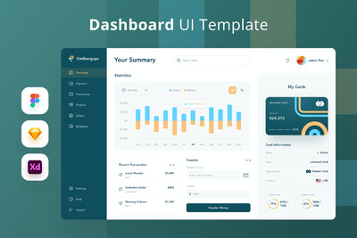 摘要仪表板UI（FIG,SKETCH,XD）