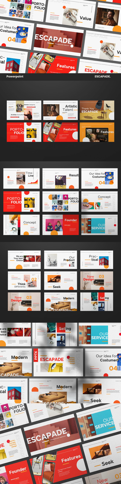 时尚高端专业优雅的高品质powerpoint幻灯片演示模板（pptx）