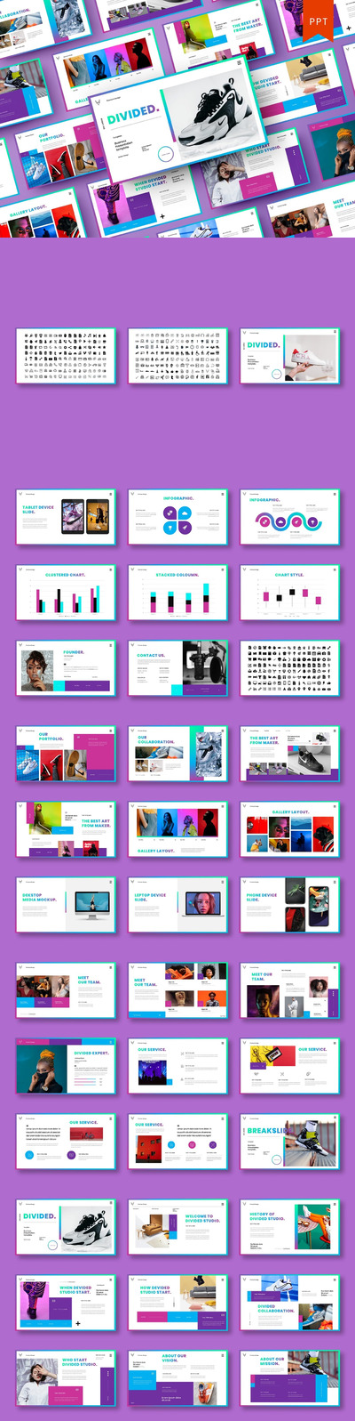 时尚高端绚丽多用途的高品质powerpoint幻灯片演示模板（pptx）