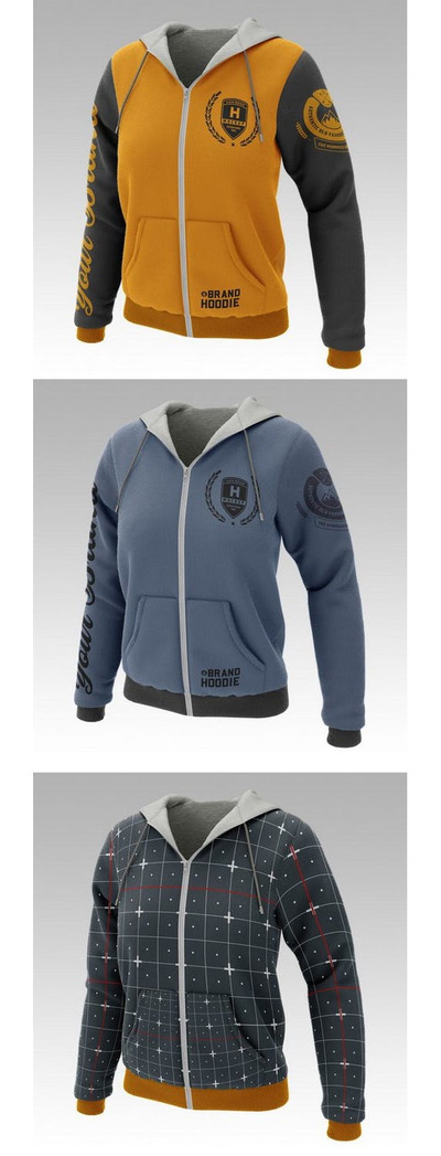 夹克运动衫连帽衫样机[PSD]