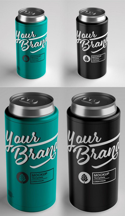 高端易拉罐产品样机[PSD]