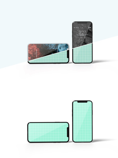 常用UI设计展示手机样机下载（PSD）