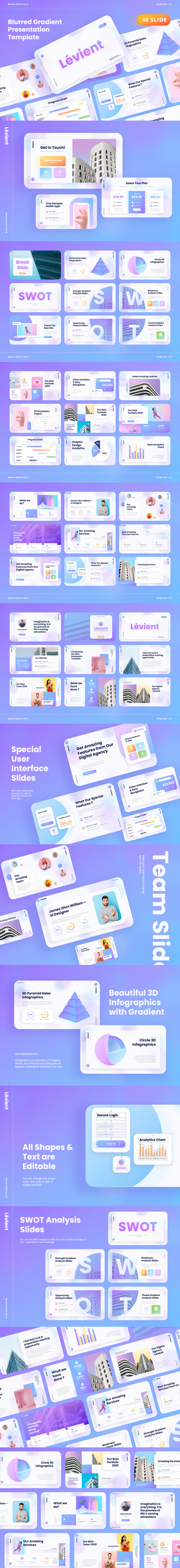 创意渐变配色ppt演示模板