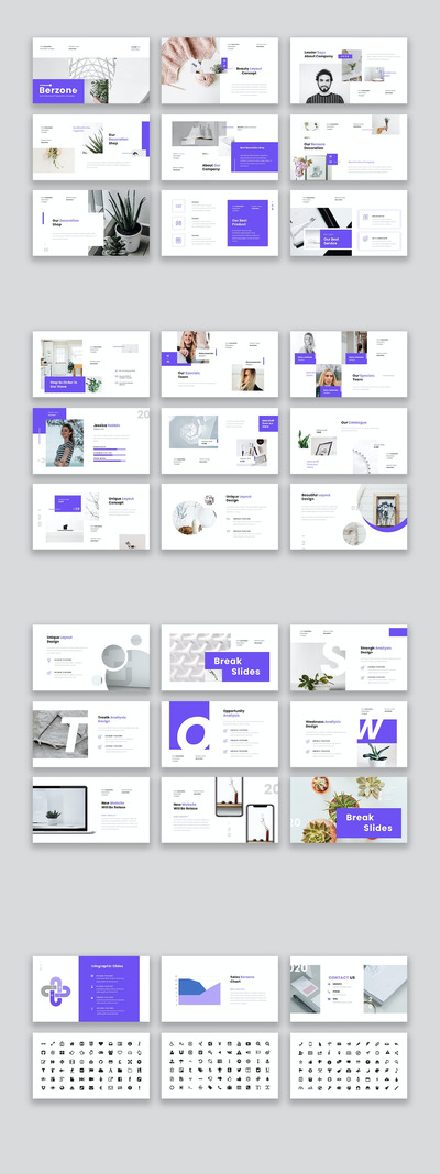 现代典雅幻灯片展示模板[PPTX]