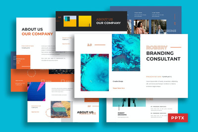 时尚抽象幻灯片设计模板[PPT]