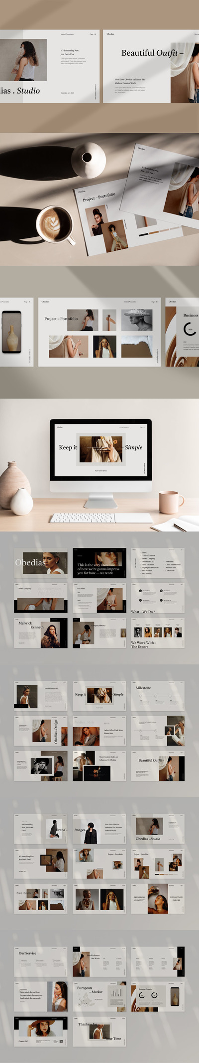 极简风格幻灯片设计模板[PPTX]