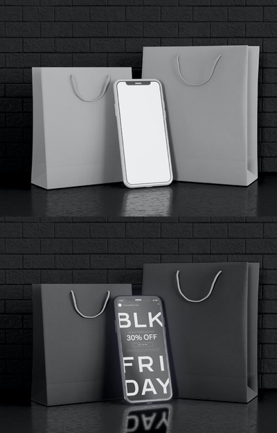 黑五智能手机推广产品样机[PSD]