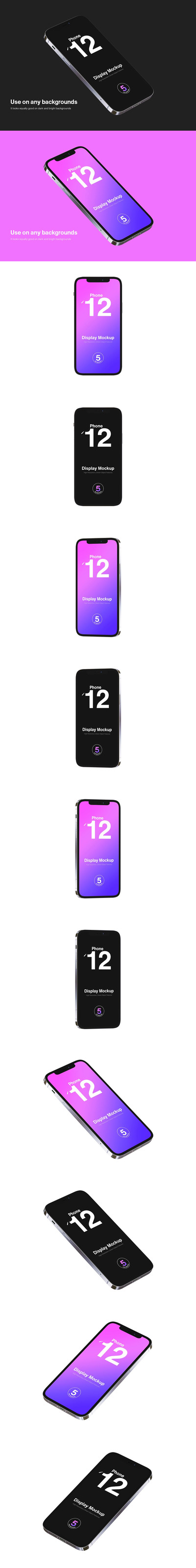 iPhone 12智能手机产品样机[PSD,JPG,PNG]
