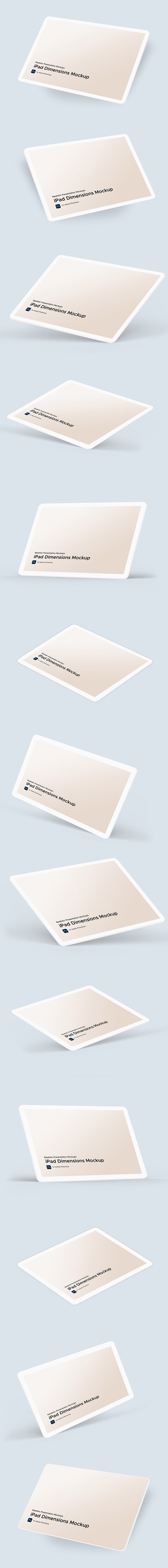 多角度iPad平板展示样机[JPG,PSD,PDF]