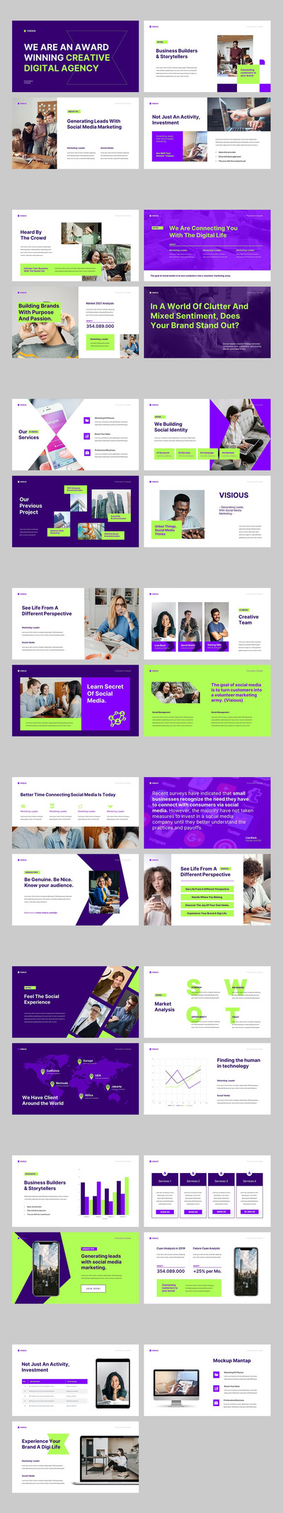 社交项目介绍PPT风格模板（PPTX）