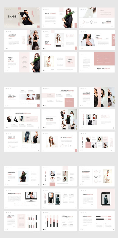 时尚风格的简约PPT模板下载（PPTX,KEY）