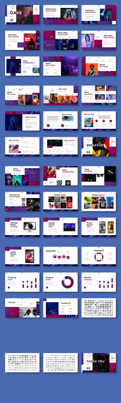 时尚的商业摄影公司PPT模板（PPTX）