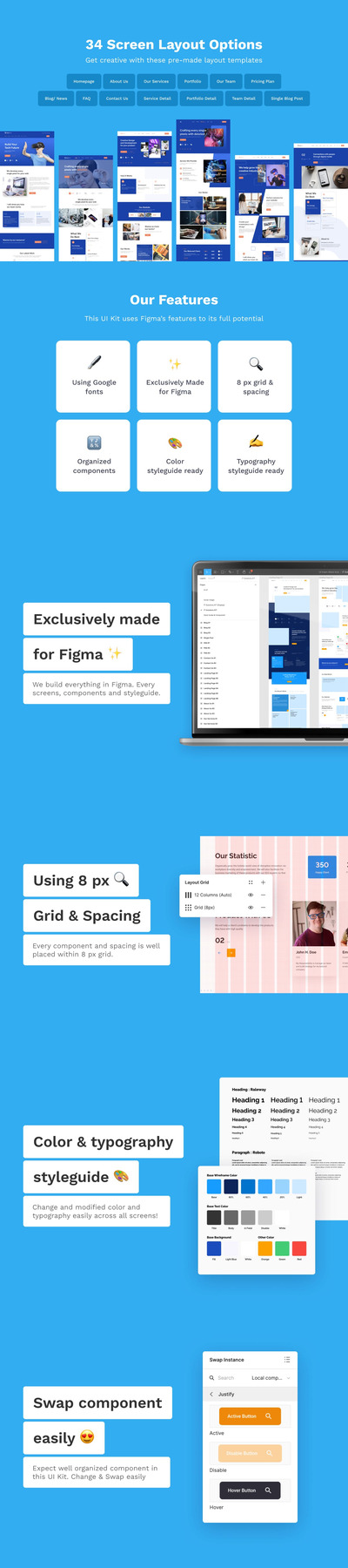 用于IT服务的多用途Web用户界面工具包（PSD,FIG）