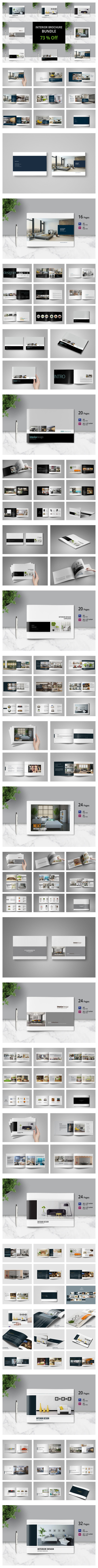 室内设计/家具产品杂志宣传册模板套装