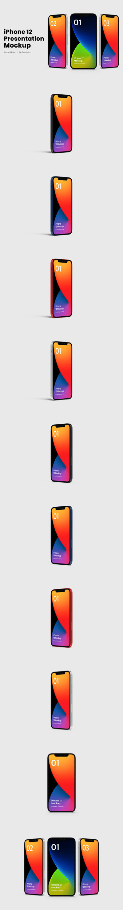 iPhone 12 APP UI样机展示模型mockups