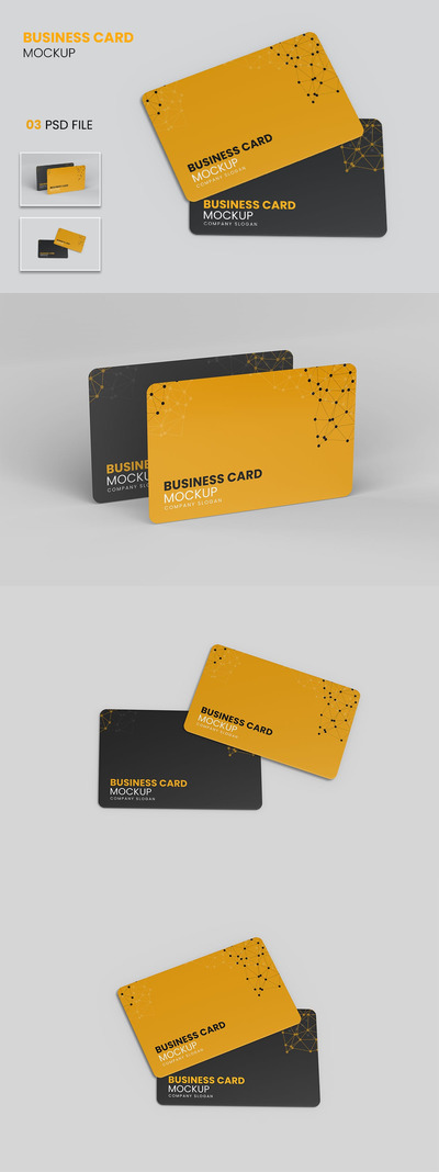 时尚高端房地产名片设计VI样机展示模型mockups