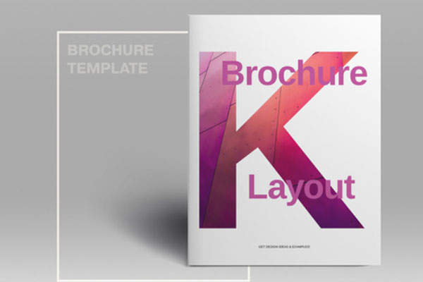 粉红色主题宣传册布局设计模板