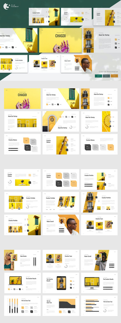 时尚高端清新简约多用途创意powerpoint幻灯片演示模板（pptx）