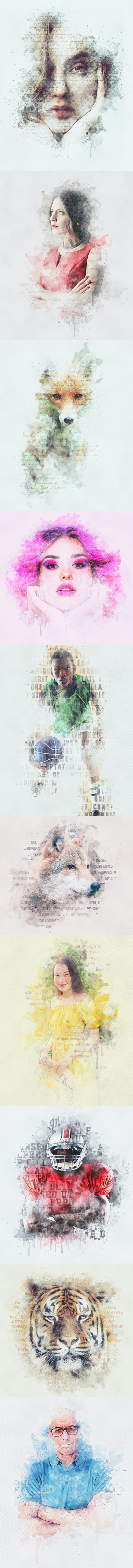 混合艺术Photoshop动作笔刷[ATN,ABR]