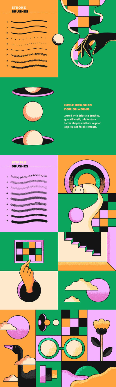 抽象波普艺术个性笔刷[ABR]