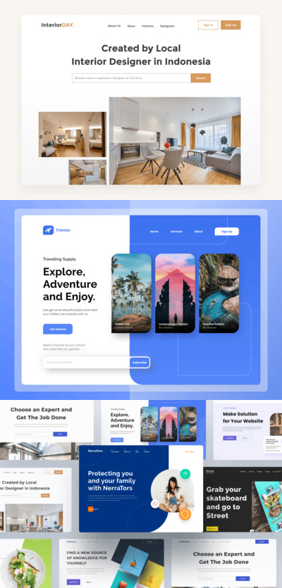巨无霸网站页面设计模板[FIG]