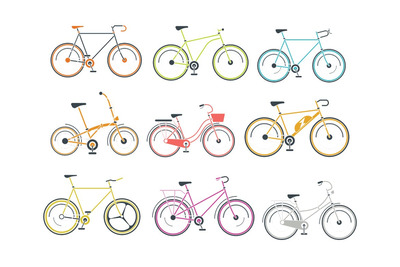 自行车插画（AI,EPS）